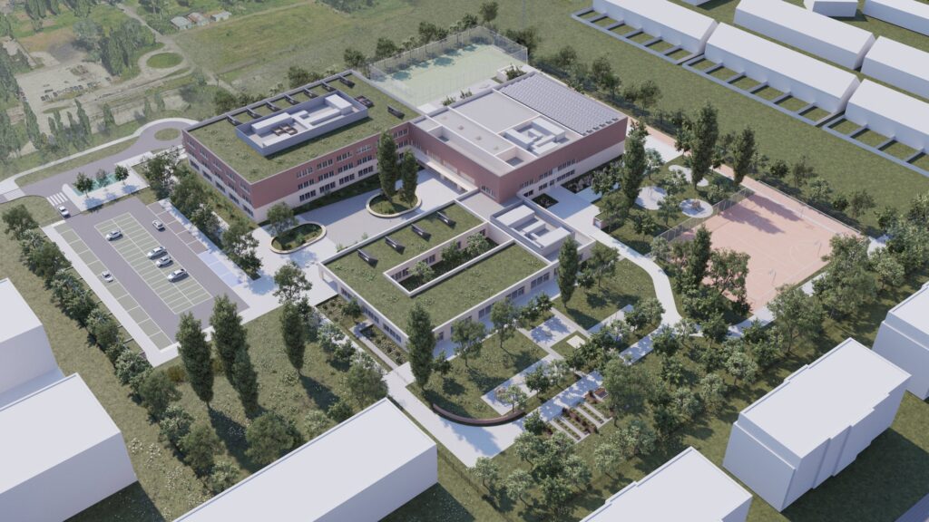 Projekt szkoły przy Zwycięskiej / Zarząd Inwestycji Miejskich