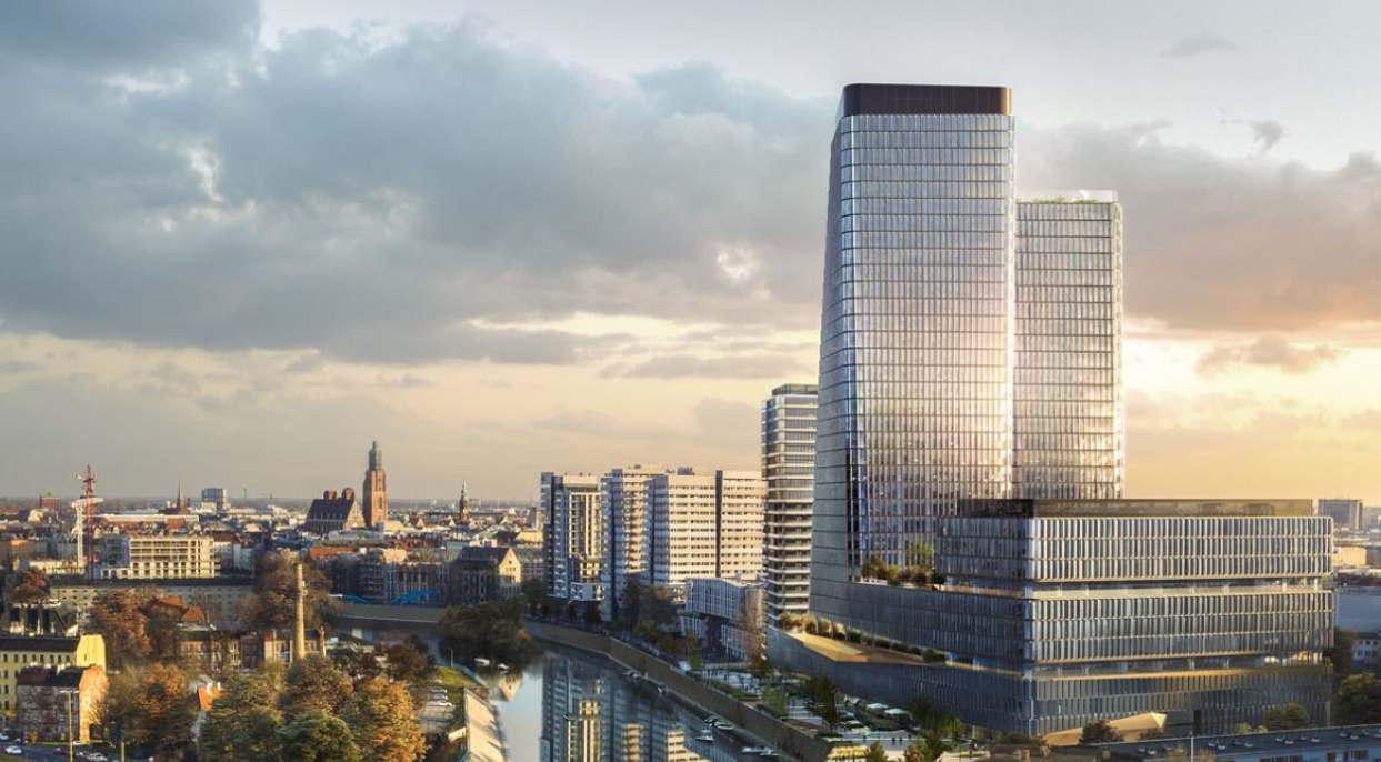 We Wrocławiu rośnie wieżowiec drugi po Sky Tower. Aż 35 pięter i taras widokowy