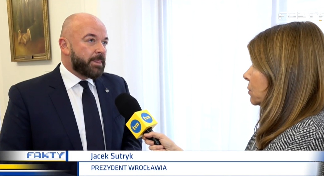 O swoich politycznych planach Jacek Sutryk mówi najczęściej w TVN24 / screen tvn24.pl